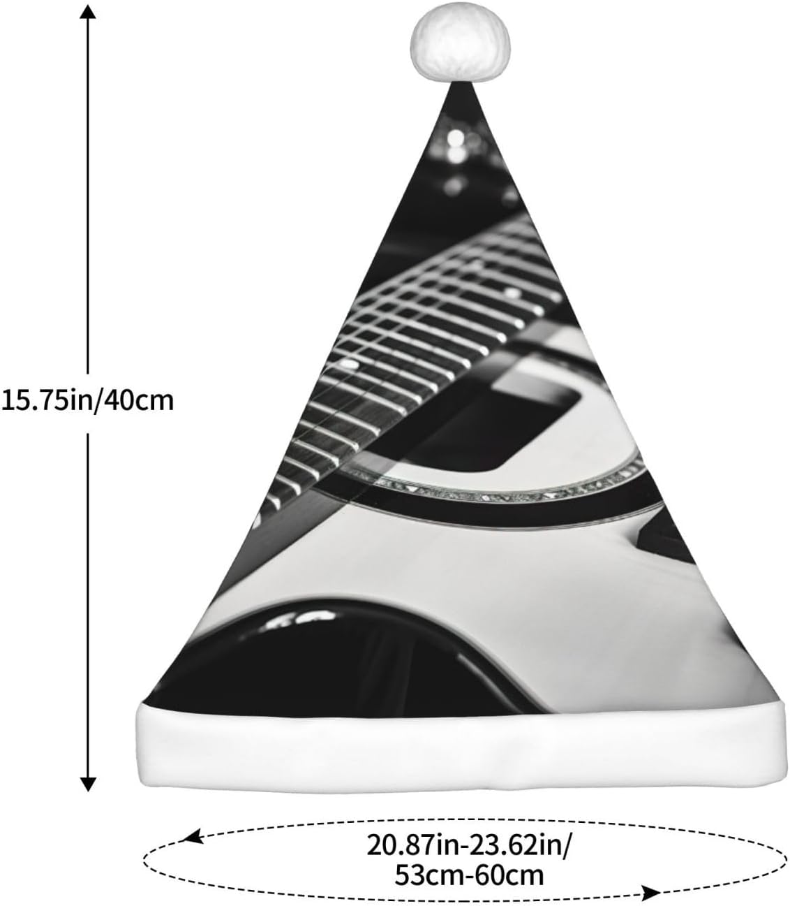 QINZHENG Guitar Santa Hat Personalized Christmas Gift for Women