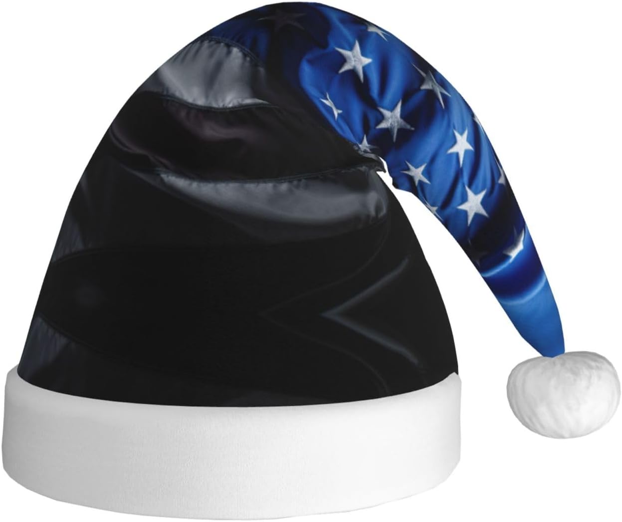 American Thin Blue Line Flag2 Print Santa Hat Plush