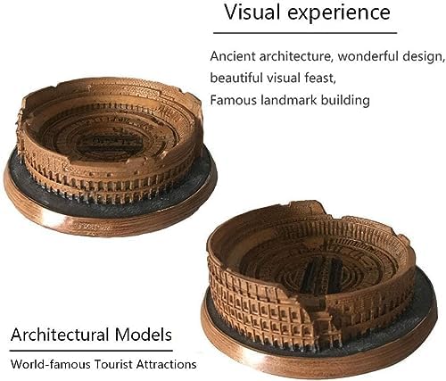 Rome Colosseum Resin Statue Decor Sculpture Brown