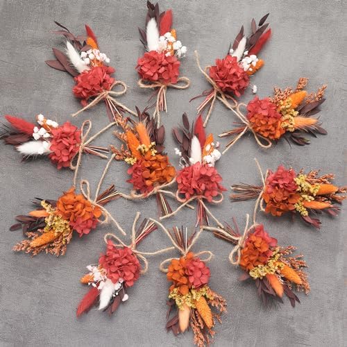 Xins Convey Mini Dried Flower Bouquet Set 12pcs Birthday Decorations