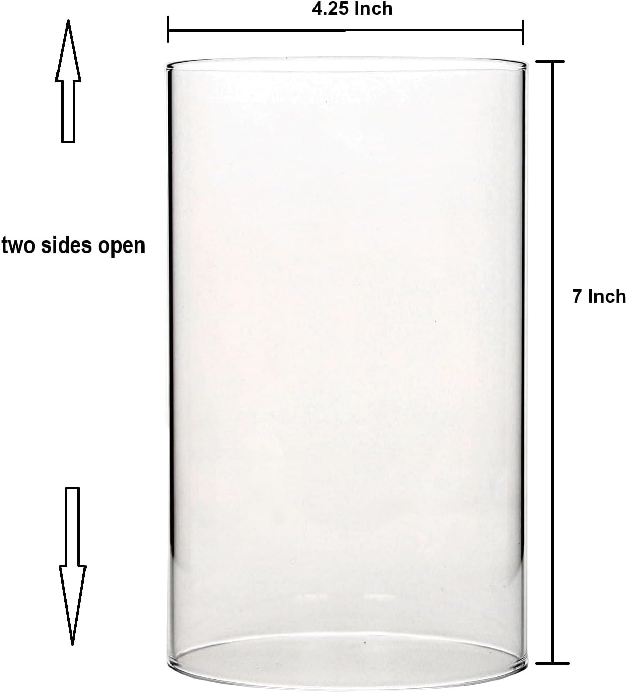 Hosley Set of 2 Clear Glass Hurricane Candle Holders