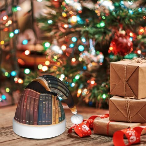 QINZHENG Personalized Santa Hat Velvet Plush Christmas Gift for Women Adults