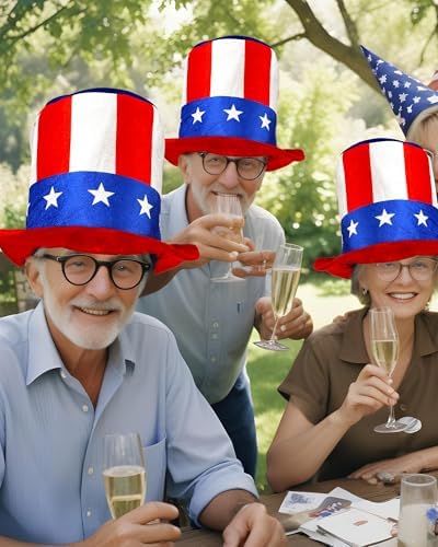 Patriotic Uncle Sam Top Hat 4th of July Decor