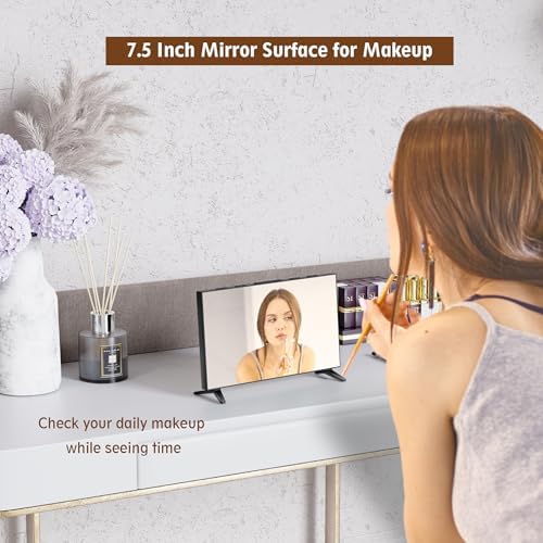 Haimiage Mirror Digital Alarm Clock with Dual Alarms and Temperature Display