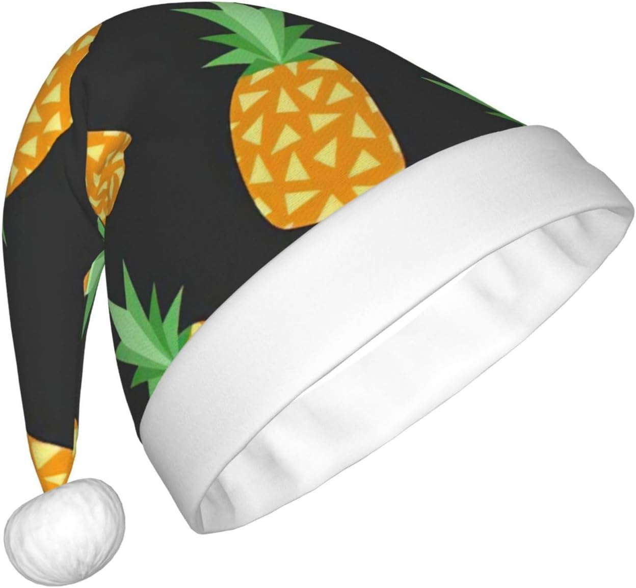 QINZHENG Pineapple Santa Hat Personalized Christmas Headwear for Women
