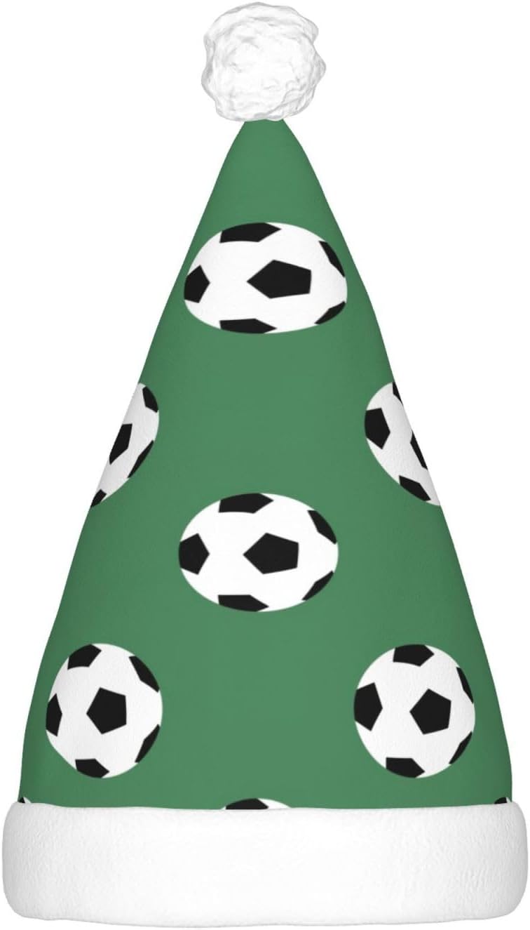 Soccer Print LED Christmas Hat Unisex Adult Beanie