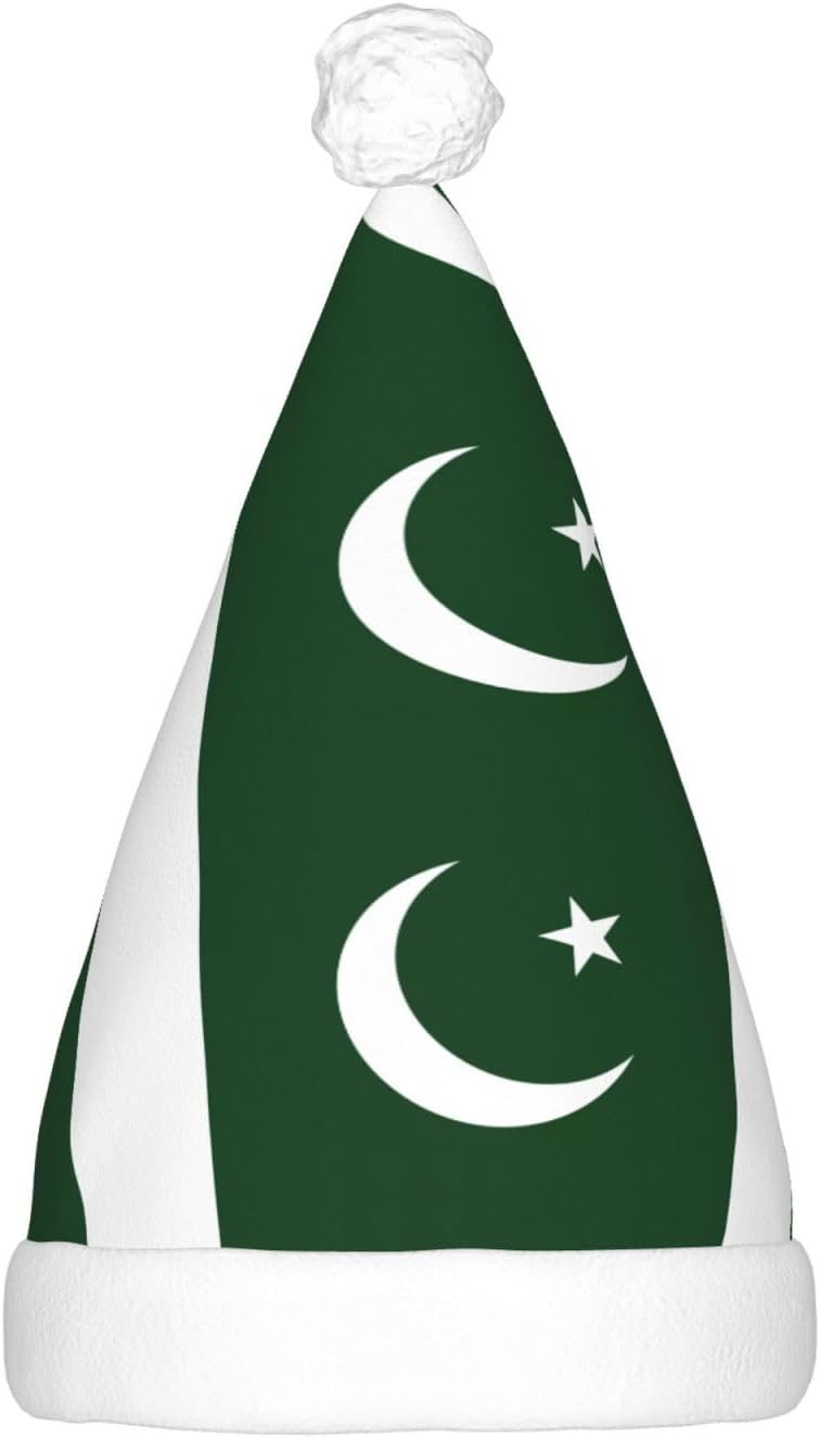 Flag Of Pakistan Christmas Hat With LED Lights