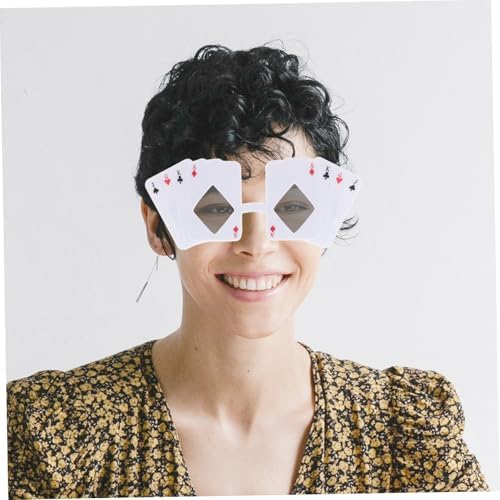 2pcs Poker Themed Sunglasses for Party Fun