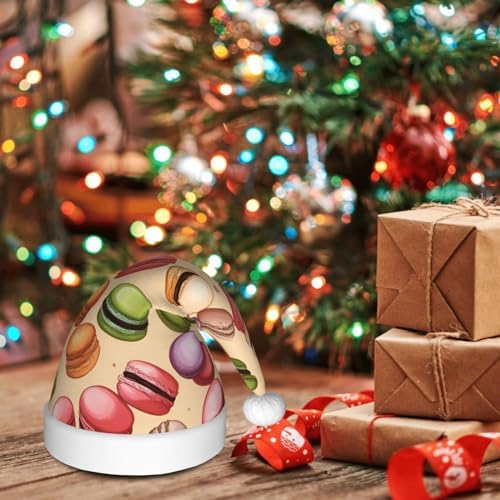 QINZHENG Personalized Santa Hat Velvet Plush Christmas Headwear