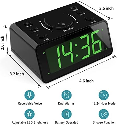 KWANWA Personalized 15 Second Alarm Clock