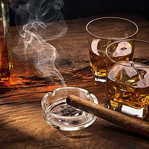 Fabbay Clear Glass Ashtrays Set of 12 for Cigarettes