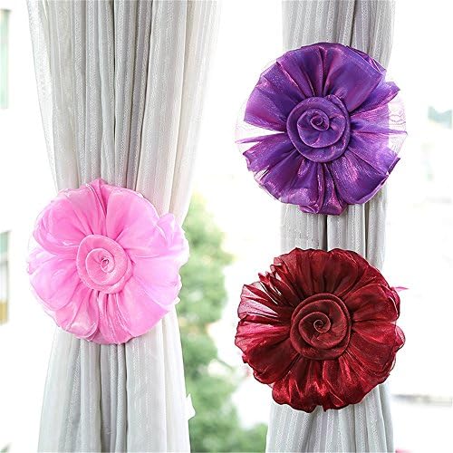 Turbokey Gray Curtain Tiebacks 1 Pair Holdbacks