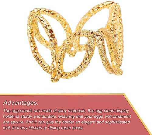 MECCANIXITY Gold Tone Crystal Ball Display Holder Pack of 2