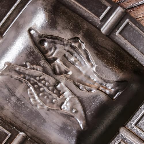 SECHUDO Cast Iron Ashtrays with Fish Pattern
