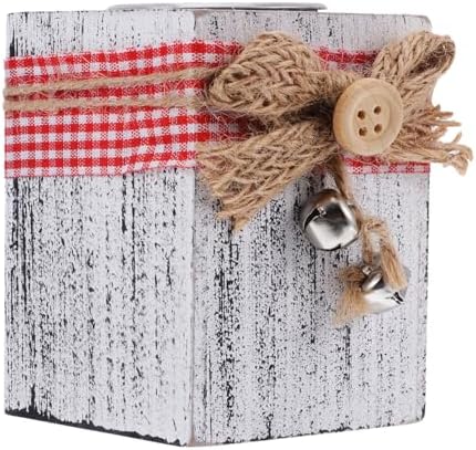 Vintage Wooden Christmas Candle Holder