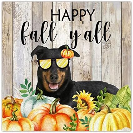 Thanksgiving Hello Fall Decor Wood Plaque 8x8in