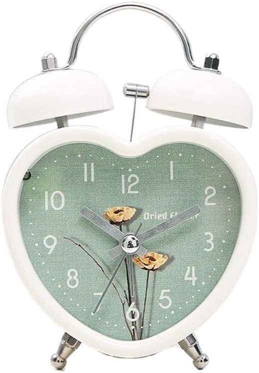 SweetMmj Metal Silent Alarm Clock with Night Light
