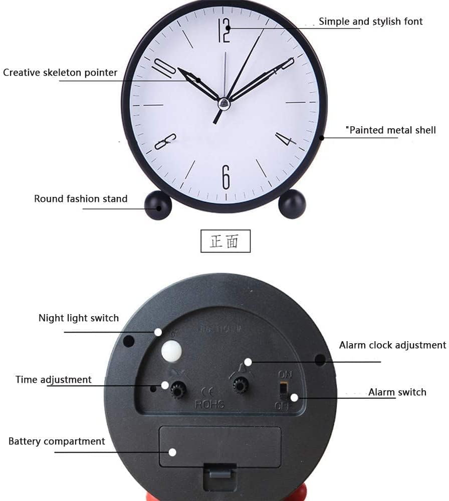 GeRRiT Double Bell Alarm Clock with Backlight 1