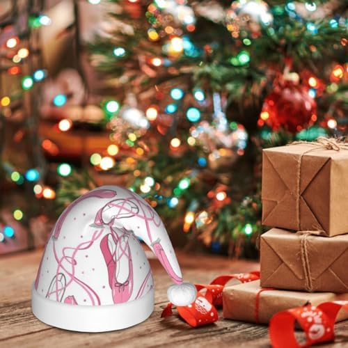 Pink Ballet Shoes Santa Hat Christmas Party Headwear