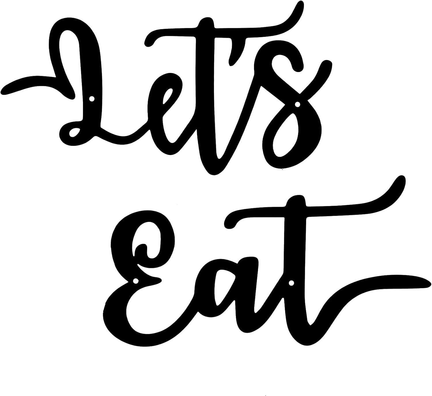 Hotop 2 Piece Lets Eat Metal Wall Sign Set