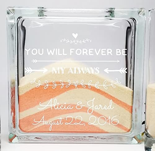 Personalized Wedding Unity Sand Ceremony Set with Lid and Sand