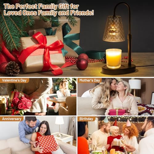 Candle Warming Lamp with Timer and Adjustable Height