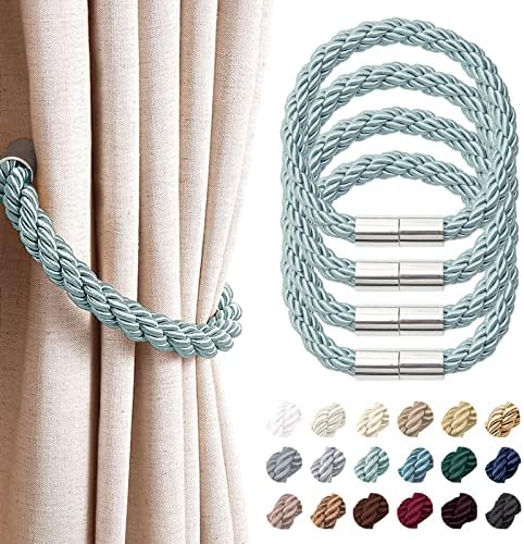 NICEEC 4 Pack Magnetic Curtain Tiebacks Modern Simple Style