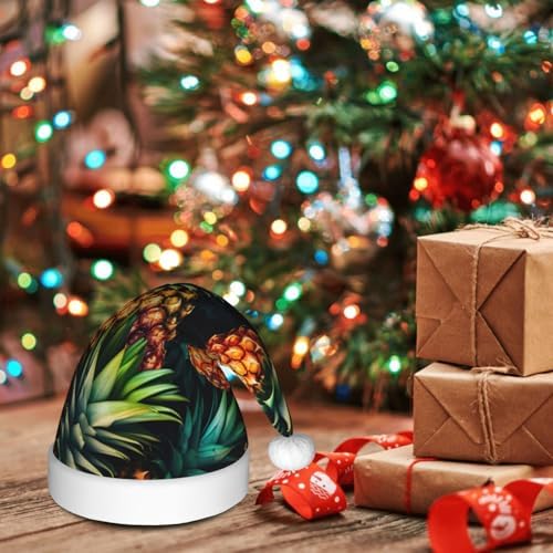 QinZheng Tropical Pineapple Santa Hat for Women Adult