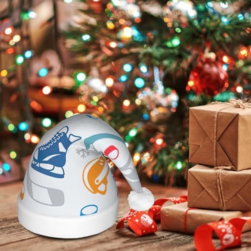 QINZHENG LED Light Up Santa Hat for Adults Christmas Party