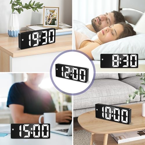 OQIMAX Digital Alarm Clock with Large Display and Touch Snooze