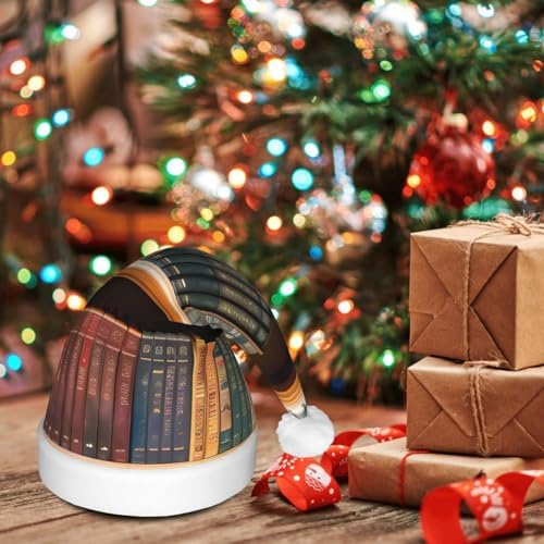 Velvet Santa Hat With LED Lights for Adults Christmas Party Hat