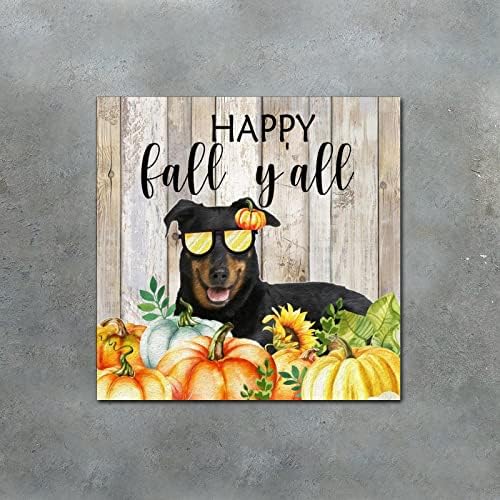 Thanksgiving Hello Fall Decor Wood Plaque 8x8in