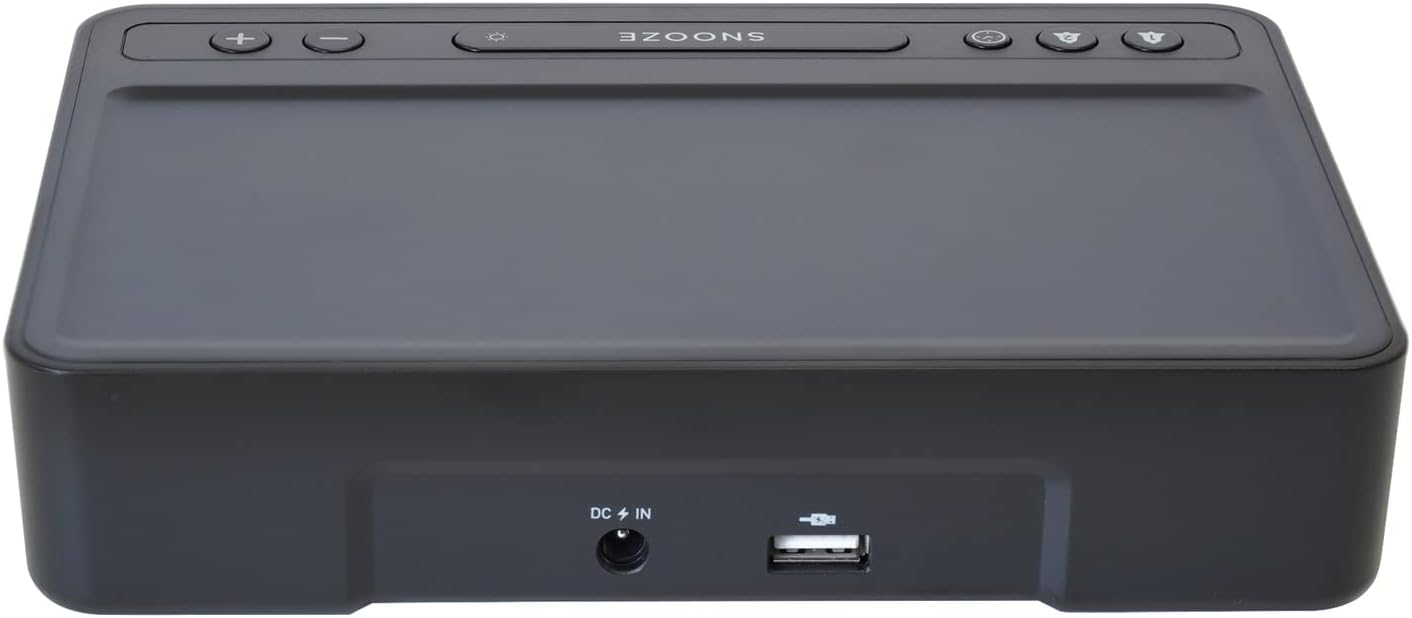 Digital Alarm Clock with Wireless Charging Pad and Dual Alarm