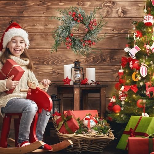 6 Pcs Christmas Candle Rings Wreath Holder