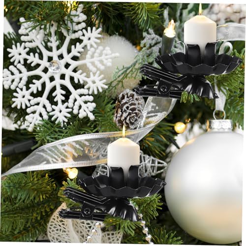 ABOOFAN 20pcs Metal Candle Clips for Christmas Tree Decoration