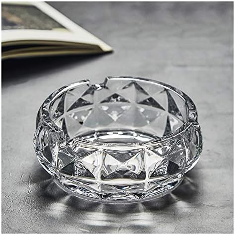 Transparent Crystal Ashtray Without Cover 46 Inch Large Capacity