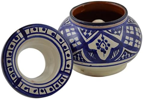 Handmade Moroccan Ceramic Ashtray with Vivid Colors