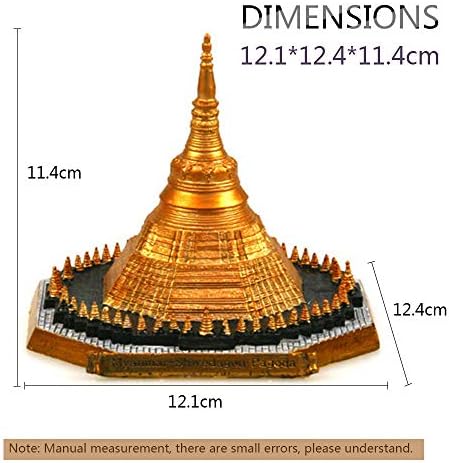 Shwedagon Pagoda Resin Statue Miniature Home Decor