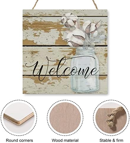 Rustic Wood Sign 12x12 Inch Decorative Wall Art