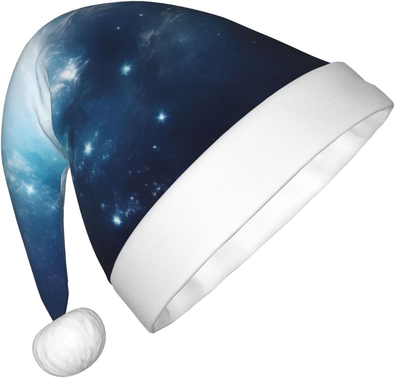 Galaxy Print Christmas Santa Hat for Kids Plush Funny Party Hat