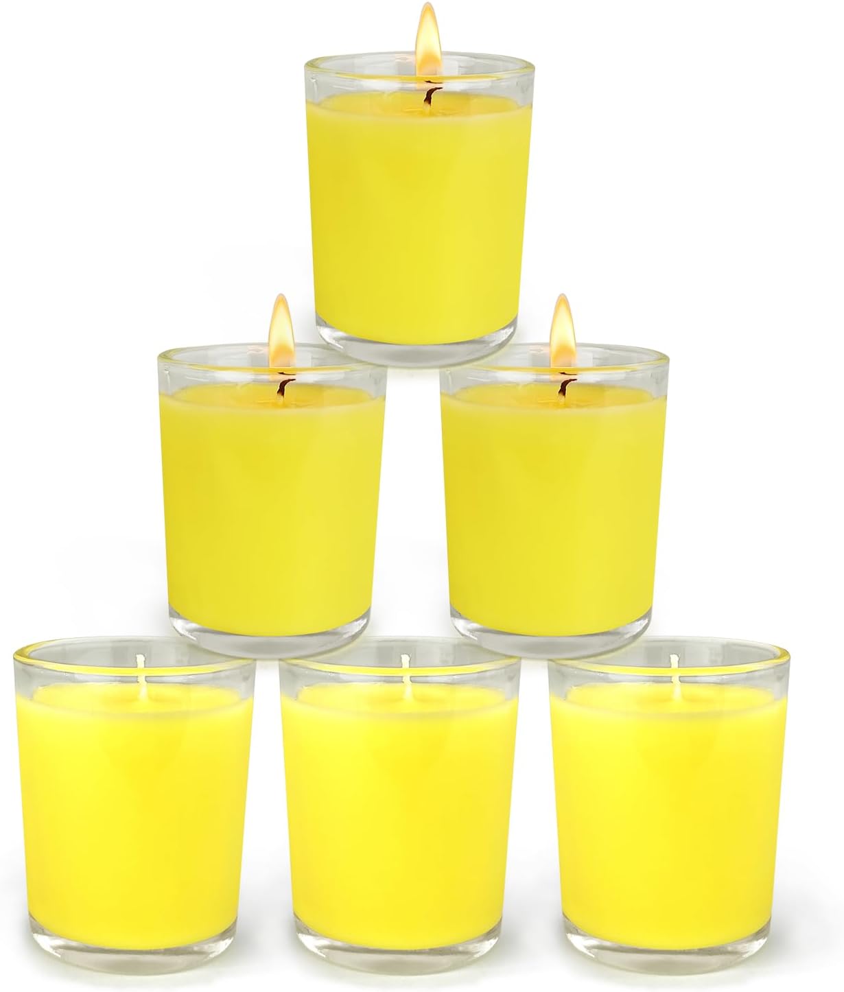 6 Pack 2oz Citronella Candles in Glass Jars