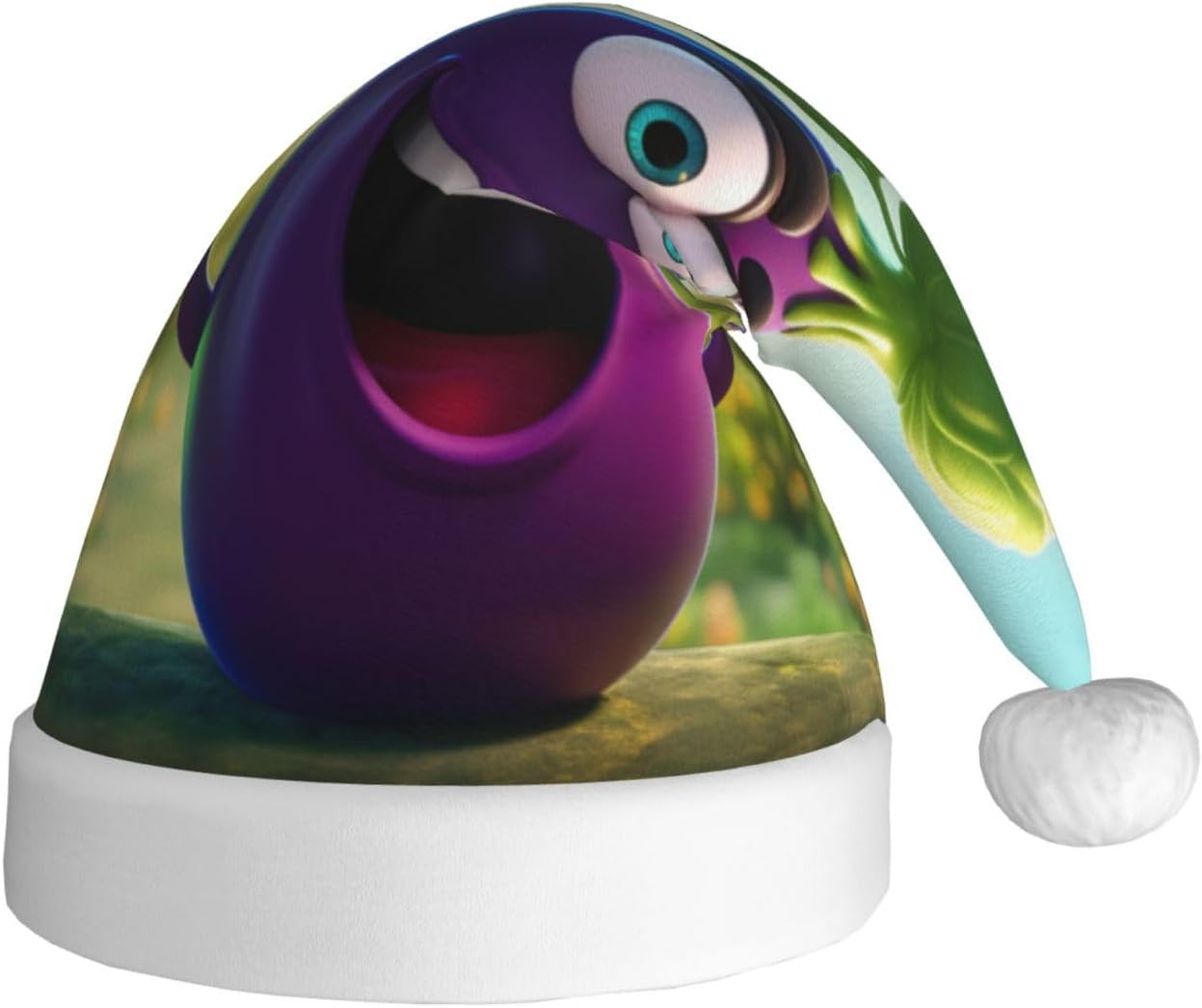 QinZheng Cartoon Eggplant Santa Hat