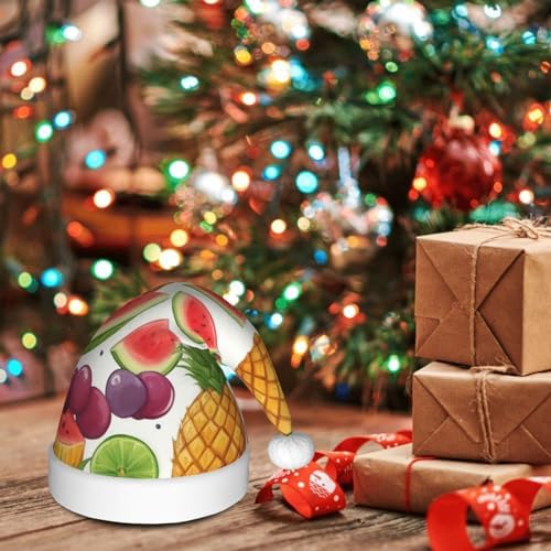 Qin And Zheng Christmas Santa Hat with Fruit Design
