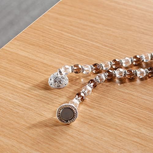 SUQ I OME Magnetic Crystal Beaded Curtain Tieback Gray