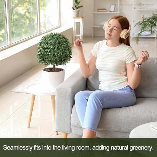 26 Boxwood Topiary Balls Artificial Set of 2