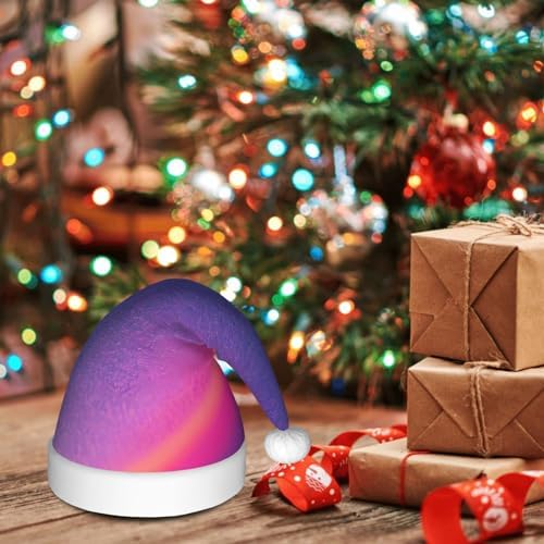 QINZHENG Abstract Geometric Santa Hat for Women