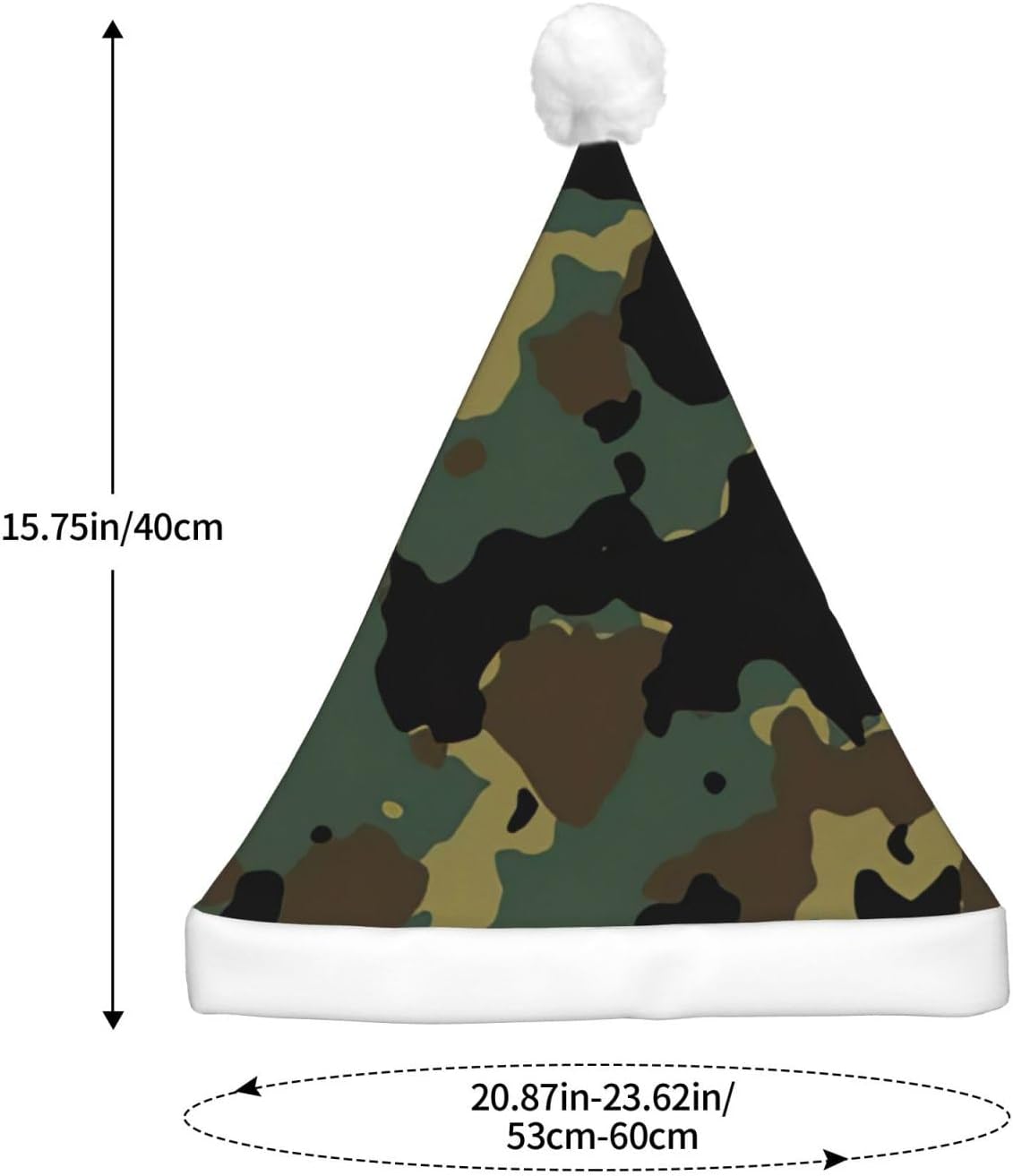 Camouflage Christmas Santa Hat with Light Up LED