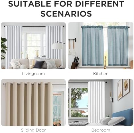 Joydeco Adjustable Curtain Rods 32-120 Inches