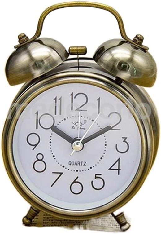 Retro Double Bells Alarm Clock with Nightlight 1