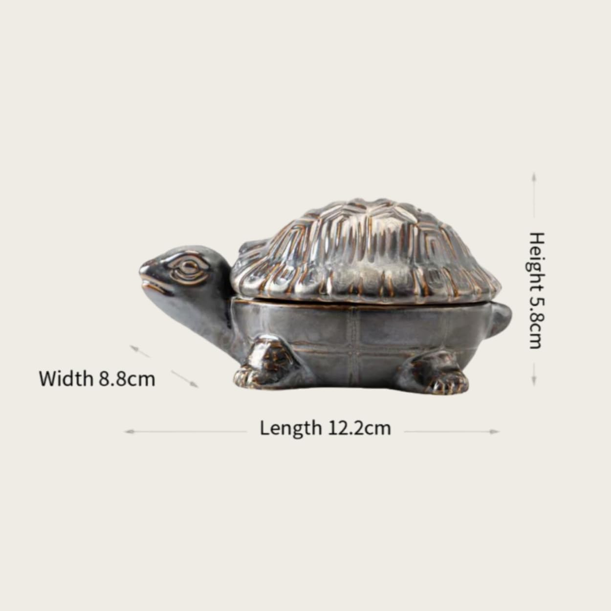 Turtle Ceramic Ashtray Sturdy Home Office Decor